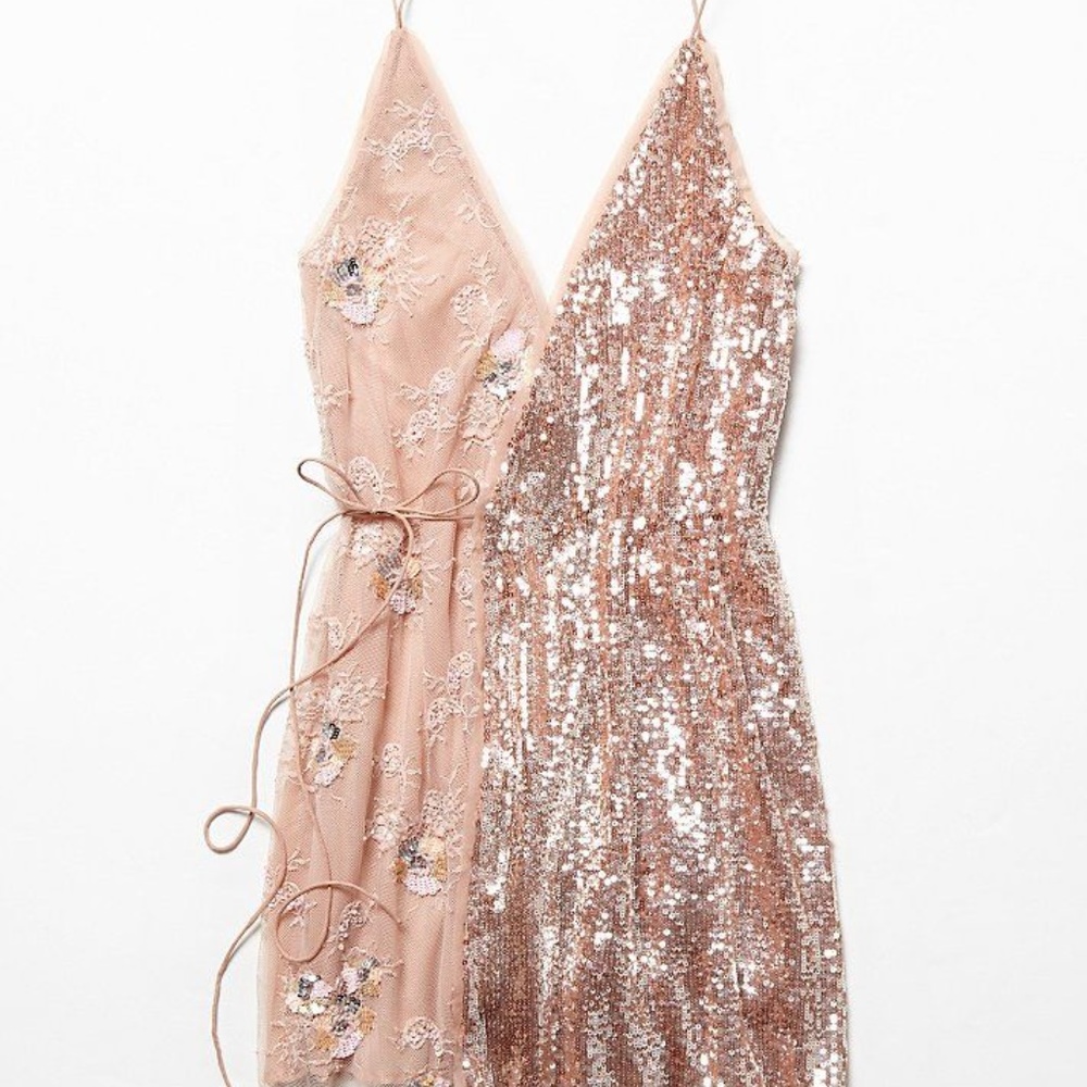 Free People Brightest Diamond Pink Sequin Wrap